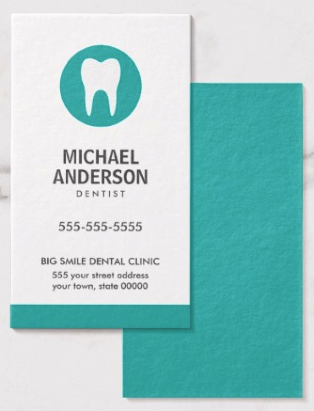 Cartão de Visita Odontologia Socorro - Cartão de Visita para Lanchonete