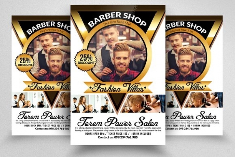 Folder para Barbearia Santa Cruz - Folder para Restaurante